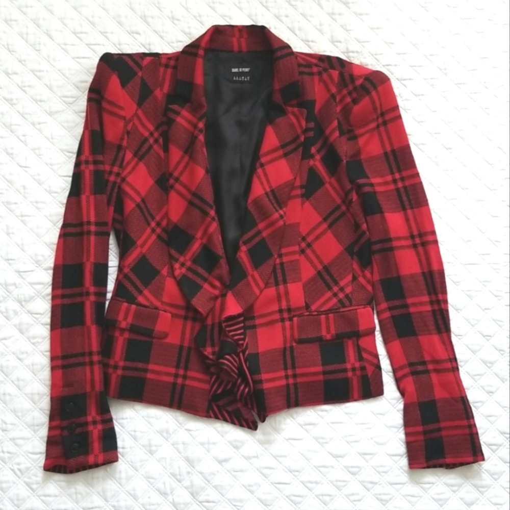ISABEL DE PEDRO Tartan Blazer